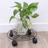 4 Pack 10.6 Inch SINJEUN Metal Plant Caddy, Rolling Potted Plant Dolly, Flower Pots Plant Stand with Lockable Wheels