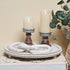 12in HPC Decor Round Wood Tray - White, Distressed, Farmhouse Rustic - Decorative Tray for Living Room, Coffee Table