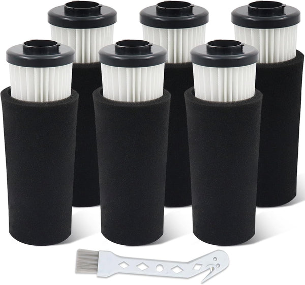 F112 Filter Replacement 6 Pack Compatible with Dirt Devil Upright Vacuum Cleaner, Pre Motor Endura Odor Trapping Filter