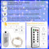6 Pack 2PCS 6.5ft 20LED Fairy Lights Battery Operated String Lights with Timer Remote Blue Twinkle Light Waterproof
