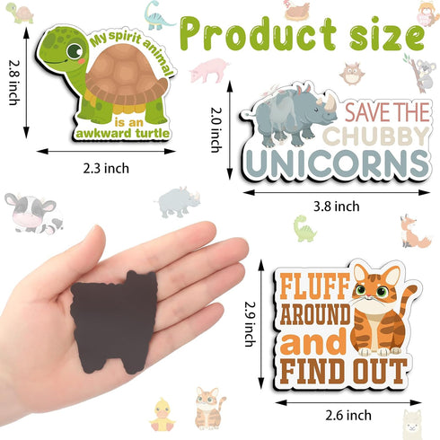 16 Pcs Funny Cute Magnets Adult Fridge Magnets Animal Refrigerator Magnets for Adults Puns Magnets for Home Locker Whiteboard Office School Cabinet