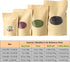 Kraft Stand Up Bags with Window, SumDirect 50Pcs, 4.3x 6.2 inches, Brown Food Storage Bags, Reusable