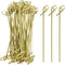 BLUE TOP Bamboo Cocktail Picks 100 PCS, 6 Inch Looped Knot Skewers, Food Picks, Party Toothpicks for Appetizers,