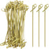 BLUE TOP Bamboo Cocktail Picks 100 PCS, 6 Inch Looped Knot Skewers, Food Picks, Party Toothpicks for Appetizers,