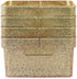 Isaac Jacobs Small Glitter Storage Bin (10” x 7.5” x 4.25”), Set with Cut-Out Handles, Multi-Functional Organizer, Gold