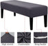 Lebaley Waterproof Stretch Bench Cover Quilted Pattern, Elastic Rectangular Bench Seat Cover, Washable Bench Slipcover