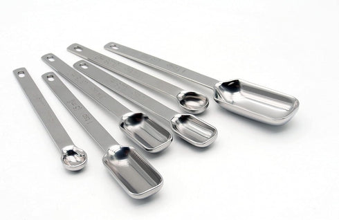 MEKBOK Heavy Duty Stainless Steel Measuring Spoons, Set of 6 for Dry or Liquid, Fits in Spice Jar