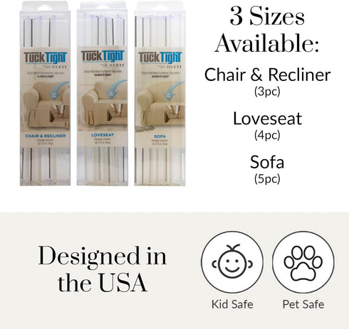 SureFit Tuck Tight for Chair, 3 Strips