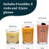 Libbey Brockton Tumbler Set, Juice and Rocks Glasses, Clear, 8 Elegant Dishwasher Safe Barware
