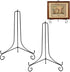 Jucoan 2 Pack 15 Inch Iron Display Stand, Large Black Easel Plate Holder for Pictures, Plates, Books, Home Decor