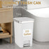 3 2.6 Small Bathroom Trash Can with Lid and Rolls Trash Bags, Step Pedal Wastebasket Plastic Garbage Can with Pop-Up