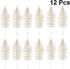 NUOBESTY 12pcs Christmas Artificial Flashing Leaves, Xmas Tree Hanging Ornament for DIY Wreath Crafts & Decorations