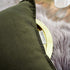Jeanerlor Cotton Linen Decorative Throw Pillow Case Cushion Cover, 12"x20" (30 x 50cm), 2 Pcs, Olive Green with Twin