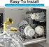 Universal Dishwasher Installation Kit, 12 Ft Stainless Steel Hose with Burst Proof Water Supply Line & 3/8" Compression
