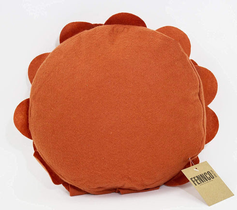 Fennco Styles Eva's Flower Garden Decorative Filled Throw Pillow | 13" Round | Terracotta Floral Accent