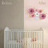 300gsm 3D Set 6) Large Paper Flowers Wall Decor for Baby Girl Nursery (Pre-Assembled) - Pearlized Cardstock Roses
