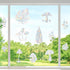 STICKERGURU 16 Pieces Mushroom and Leaf Window Clings - Anti-Collision Decals to Save Birds from Window Collisions