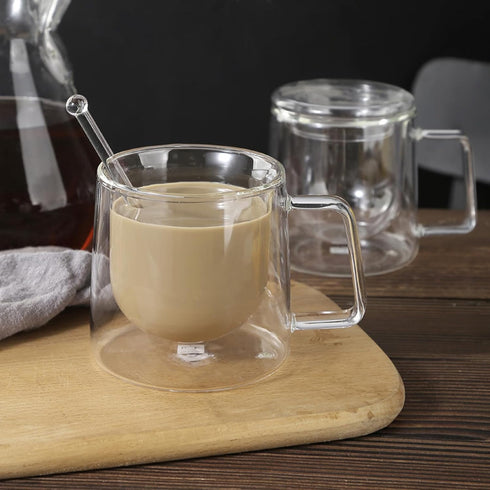6 Pcs Clear Glass Spoons, 5.1 Inch Stirring Teaspoons for Coffee, Mixing Spoon Tea Stirrers