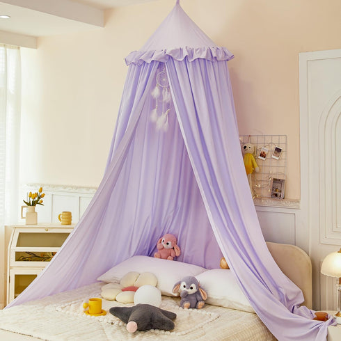 dix-rainbow Princess Decor Canopy for Kids Bed, Soft and Durable Bed Canopy for Girls Room Tent Canopy Dreamy Mosquito