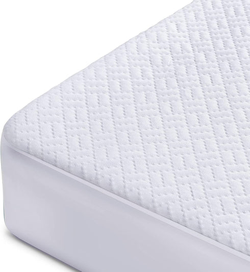 Hanherry Queen Size 100% Waterproof Mattress Protector, 3D Air Fabric Cooling Cover, Deep Pocket