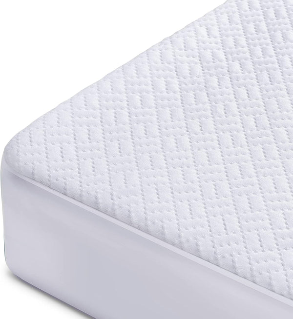 Hanherry Queen Size 100% Waterproof Mattress Protector, 3D Air Fabric Cooling Cover, Deep Pocket