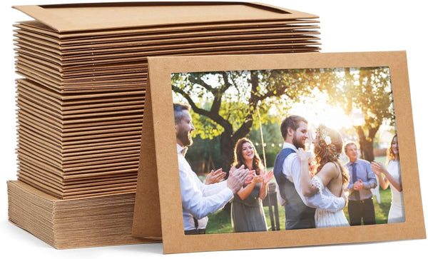 Best Kraft Note Cards for 4x6 Photo Inserts with Envelopes (48 Pack) Picture Frame