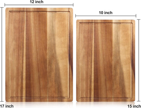 Handmade Acacia Wood Cutting Board, Kitchen Fruit Rectangle Wooden Charcuterie Board, Small Carving Board