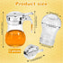 2Pcs 8oz Commercial (1, 2 pack) Syrup Dispenser Honey Pot Glass Honey Dispenser Jar, Maple Syrup Dispenser, Honey
