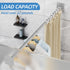 Matte Silver Shower Curtain Rod, 1 Inch Diameter Stainless Steel Adjustable Spring Tension Rods 32 to 68"