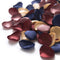 Ling's Moment Silk Rose Petals for Wedding/Aisle/Flower Girl Baskets, Burgundy Navy Gold (400pcs)