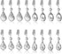 16 Pack AVLA Tablecloth Weights Kit, Crystal Table Cover Pendants with Metal Clip Clamps, Glass Heavy Teardrop Prisms