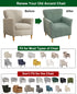 1 Sofa,29 CRFATOP Stretch Piece Chair Covers with Arms Jacquard Accent Chair Cover Armchair Flower Soft Banquet