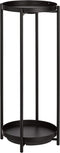 Amazon Basics Two-Tier Indoor Outdoor Metal Round Plant Stand for Multiple Plants,