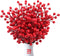 Mklsit 30 Pack Artificial Red Berry Stems, 8.2 Inch Christmas Berry Picks Holly