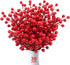 Mklsit 30 Pack Artificial Red Berry Stems, 8.2 Inch Christmas Berry Picks Holly