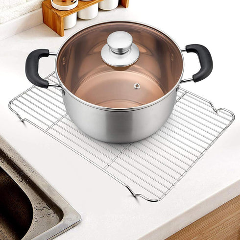 P&P CHEF Baking Rack Set of 2 - 16.6''x11.6 Stainless Steel Wire Cooling Drying Roasting Rack