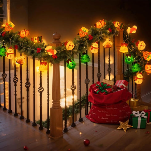 9.8FT 20 8 2025 LOLStar Christmas String Lights Decorations, LED Christmas Fairy Lights, Battery Operated (Not