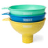 3pc Wide Mouth Canning Funnels - Large Spout Quick Fill Food Grade Plastic Funnels for Bottles and Mason Jars (Blue,
