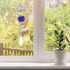 Wind Spinner Stabilizer Crystal Ball, 2 Gazing Ball Spiral Tail Garden Wind Spinner with Swivel Hook