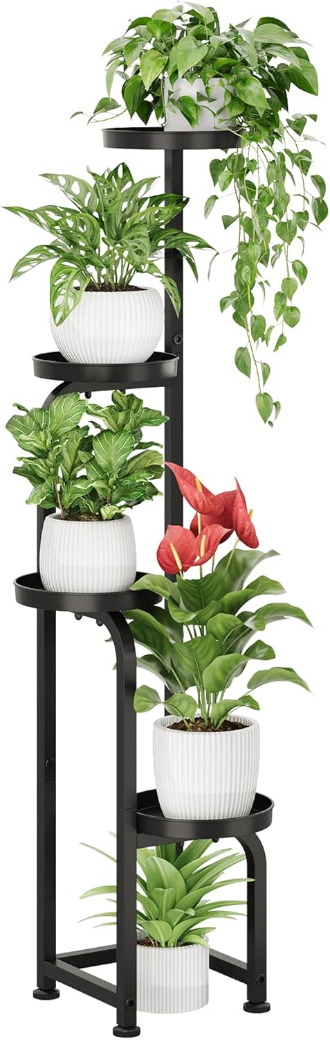 Bamworld Tall Plant Stand Indoor Outdoor, Corner Metal Flower Pot Stands for