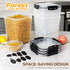 5.3L/179Oz, 4pcs Large Thicker Food Storage Containers with Lids Airtight Plastic Pantry Storage Container for Dry