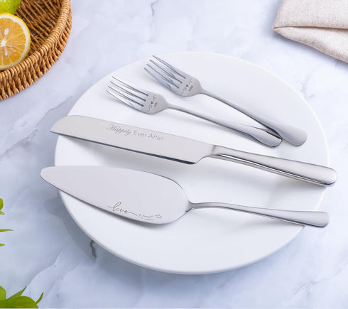Cake Cutting Set for Wedding, Knife and Server Set, Forks and Cutter Pie Spatula, Birthday Anniversary Christmas Gift
