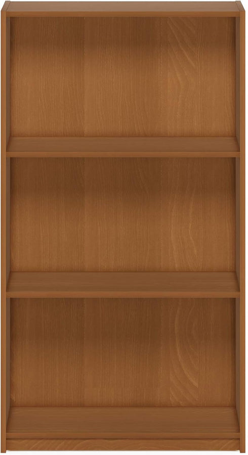 3-Tier 9.3" 21.8" 39.5", Furinno BASIC Book Shelf, Modern Bookshelf, Bookcase with Open Shelves, x x for Living Room