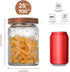 Adodeen 24oz Vintage Glass Canister With Lid Small Glass Jars Wide Mouth Mason Jars Airtight Coffee Canisters Kitchen