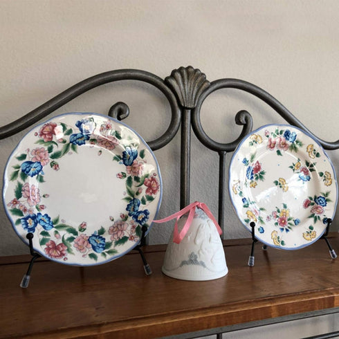 6 Pack Upgraded 6 Inch Anti-Slip Iron Plate Display Stands for Books, Decorative Plates, Artworks