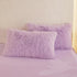 Soft Lavender Faux Fur Fluffy Pillow Case, Cute Decorative Fuzzy Pillow Covers for Home Bedroom Living Room, Set of 2