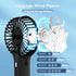 Mini Handheld Fan, 4 Speed Adjustable USB Rechargeable Fan with Mirror, Max 20 Hrs for Travel Office Outdoor, Black