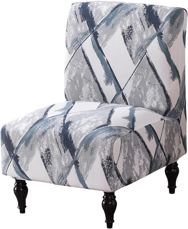 Eco-Ancheng Armless Chair Slipcover - Removable, Washable, Printed Accent Chairs for Living