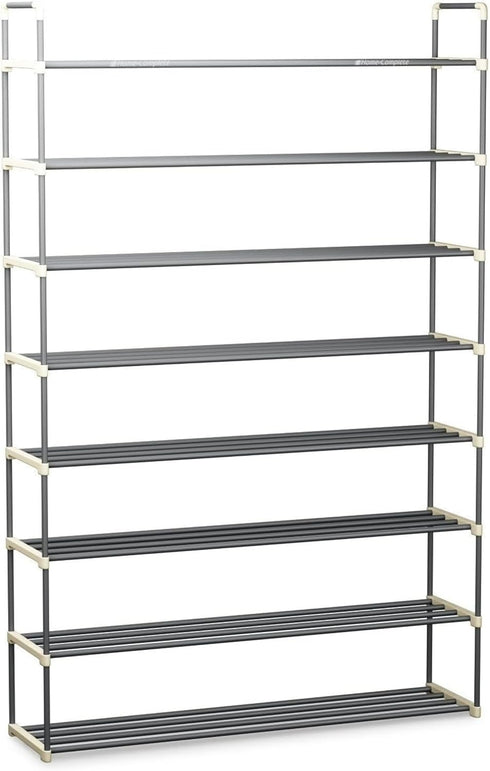 Home-Complete Shoe Rack - 8-Tier Shoe Organizer for Closet, Bathroom, Entryway -