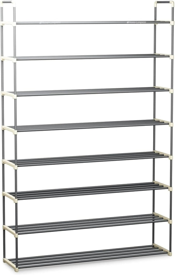 Home-Complete Shoe Rack - 8-Tier Shoe Organizer for Closet, Bathroom, Entryway -